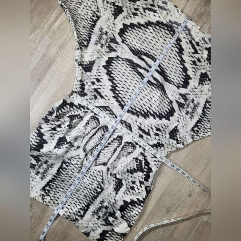 silk 12th St. by Cynthia Vincent Dress W/S White Black Snake skin LN/NWT - Picture 6 of 10
